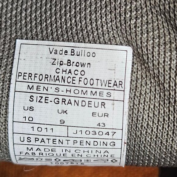 Chaco Vade Bulloo Brown Men’s Shoes Size 10 - Picture 10 of 11